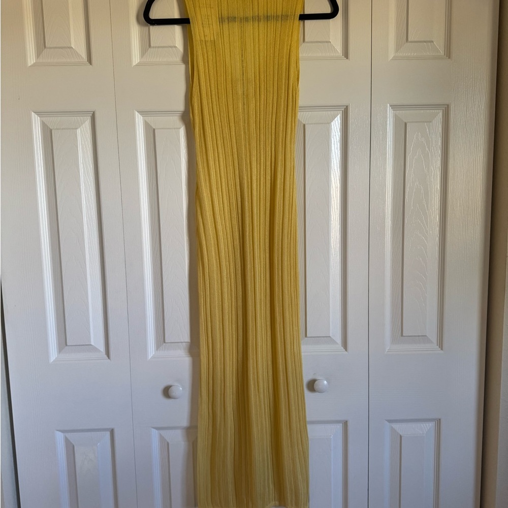 H&M Rib Knit Yellow Beach Dress - Picture 5 of 6